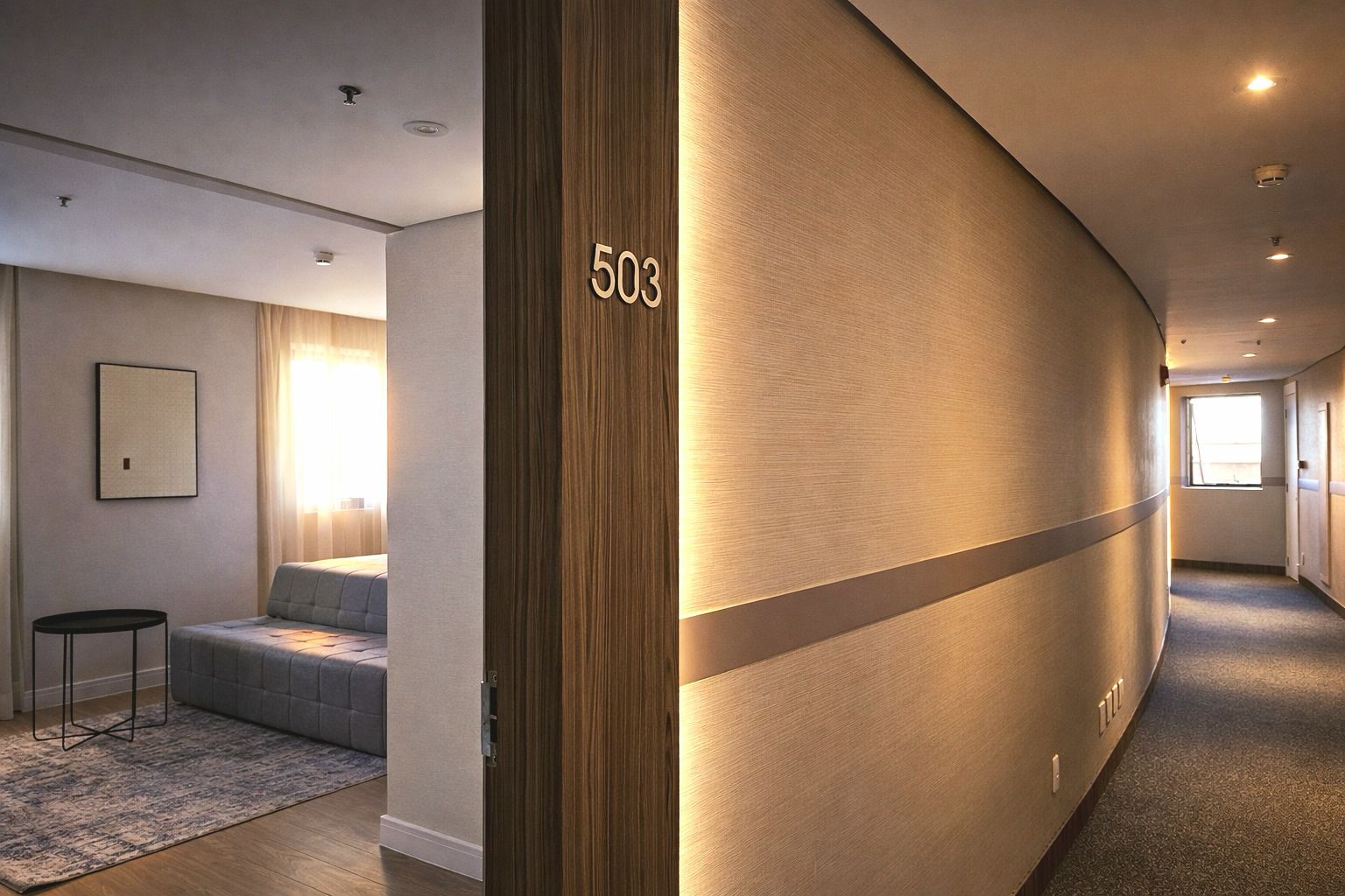 Corredor de hotel